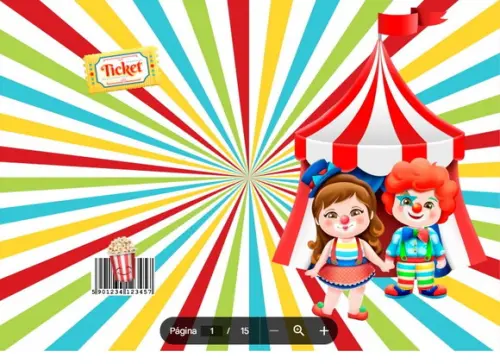 Revista de Colorir Circo em pdf