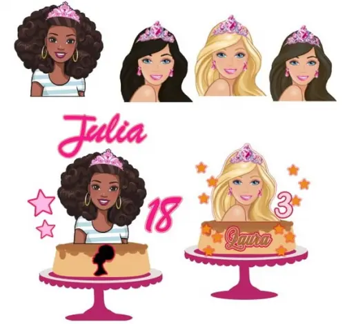 Topo Barbies Loira Morena e Afro