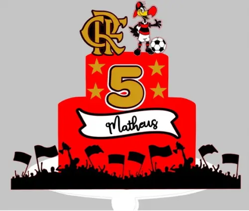 Topo de Bolo Futebol Mengo