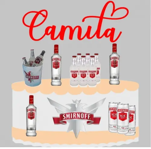 Topo de Bolo Smirnoff
