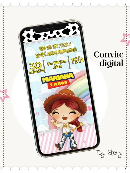 Convite Digital Toy Story Png e pdf