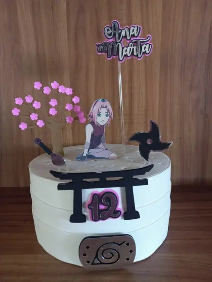 Topo de Bolo Sakura 3
