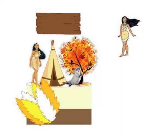 Topo de Bolo Pocahontas 2