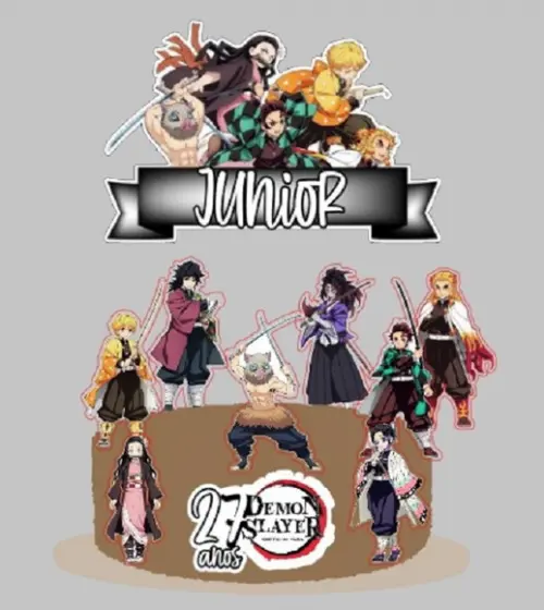 Topo de Bolo Demon Slayer 2