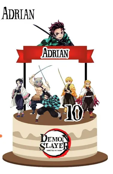 Topo de Bolo Demon Slayer
