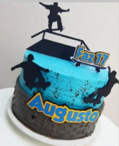 Topo de Bolo Skate