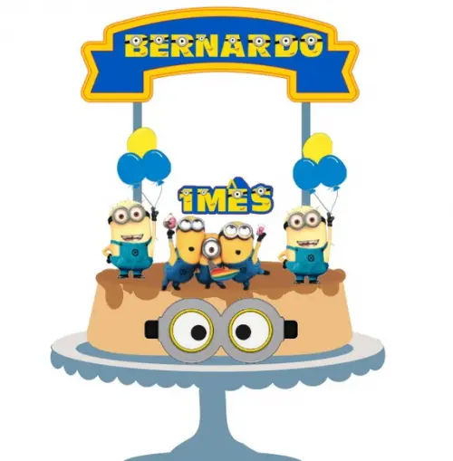 Topo de Bolo Minions 2