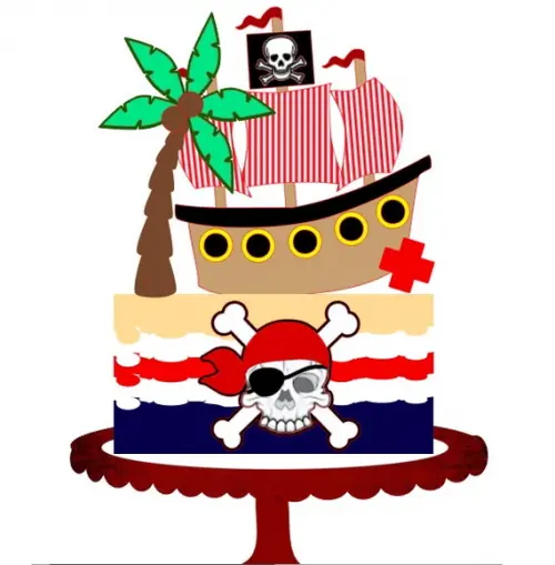 Topo de Bolo Piratas 2