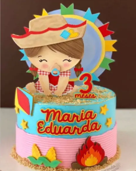 Topo Arraia Menina Baby em Camada