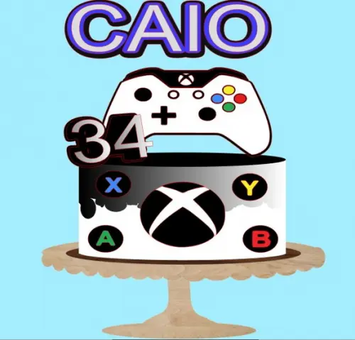 Topo de Bolo Xbox