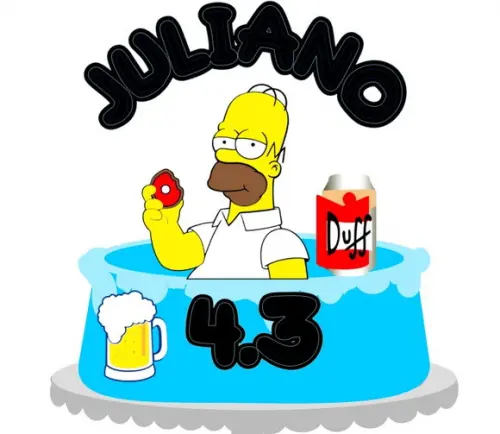 Topo de Bolo Homer Simpson