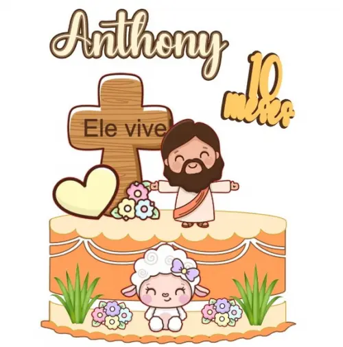 Topo de Bolo Cristão
