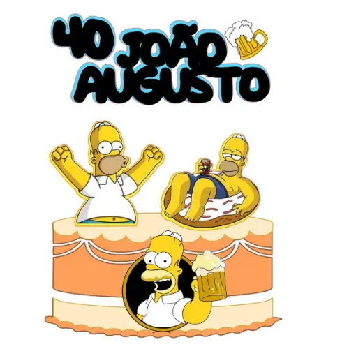 Topo de Bolo os Simpsons 3