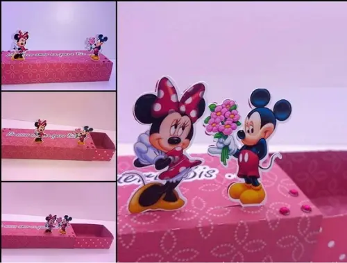 Cx Bis Deslizante Namorados Mickey e Minnie