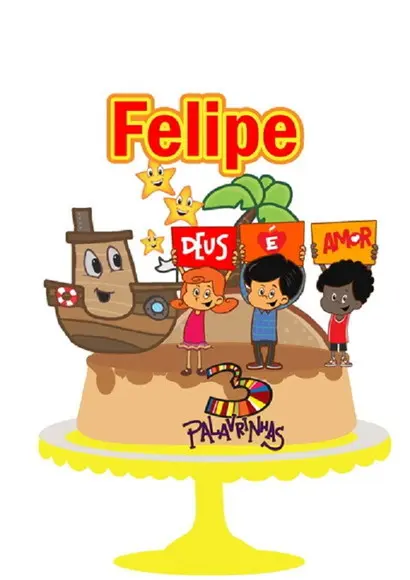 Topo de Bolo 3 Palavrinhas 2