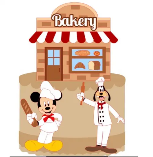 Topo Padaria do Mickey e Pateta
