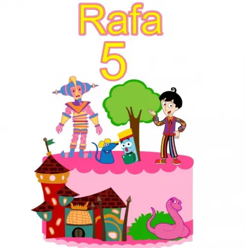 Topo de Bolo Castelo Ratimbum Desenho