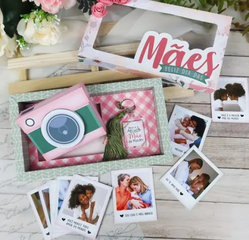 Cx Polaroid e Chaveiro Dia das Mães 2023