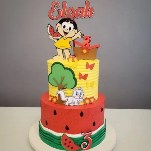 Topo de Bolo Magali com Cesta 3d