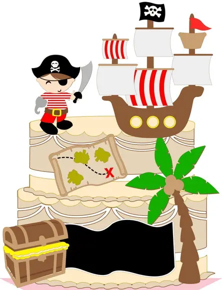 Topo de Bolo Pirata