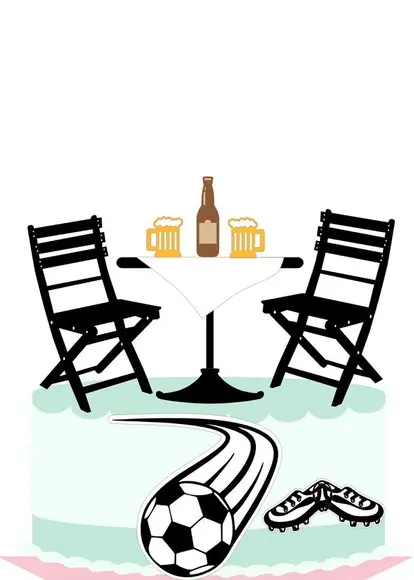 Topo de Bolo Futebol e Cerveja