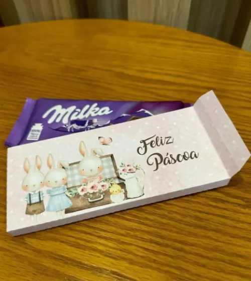Caixa p/ Barra de Chocolate Páscoa 2023