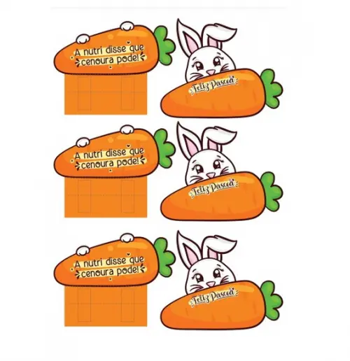 Porta Baton Coelho Cenoura em pdf