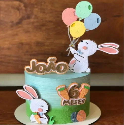 Topper Pascoa Coelho com Balão