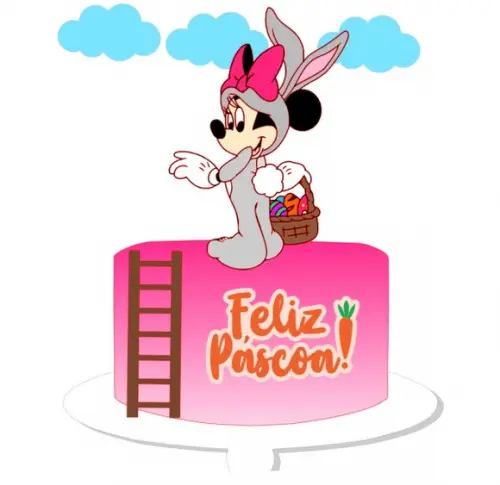 Topo de Bolo Minnie Coelhinha
