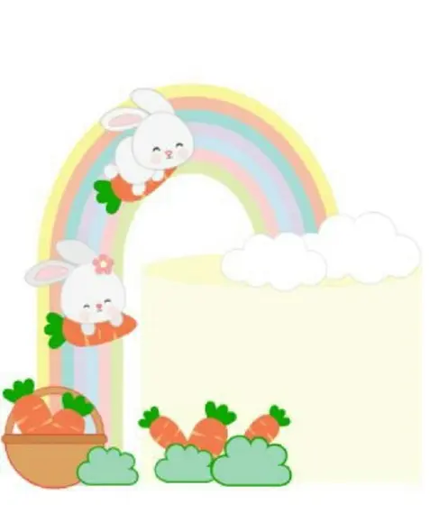 Topo Coelhinhos no Arco Iris
