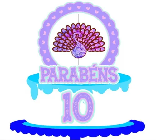 Topo de Bolo Pavão 2