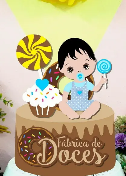 Topo Fábrica de Doces Menino