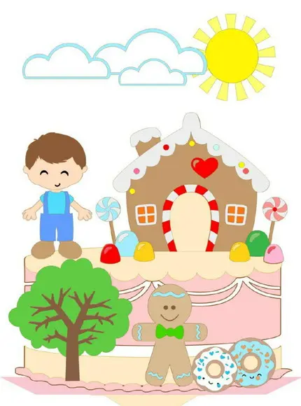 Topo de Bolo Casa de Doces