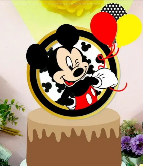 Topo de Bolo Shaker Mickey