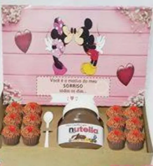 Caixa Nutella Namorem Mickey e Minnie