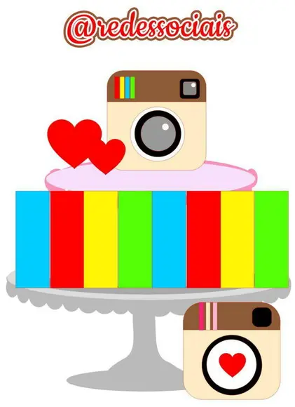 Topo de Bolo Instagram 2