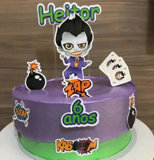 Topo de Bolo Coringa Cute