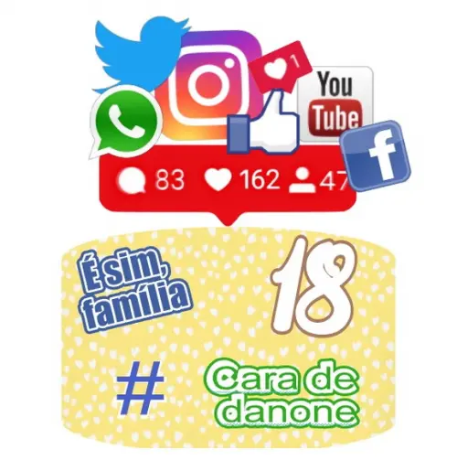 Topo de Bolo Mídias Sociais