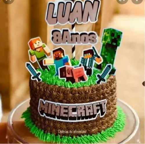 Topo de Bolo Minecraft 5