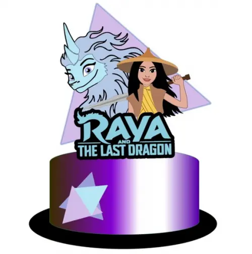 Topo de Bolo Princesa Raya