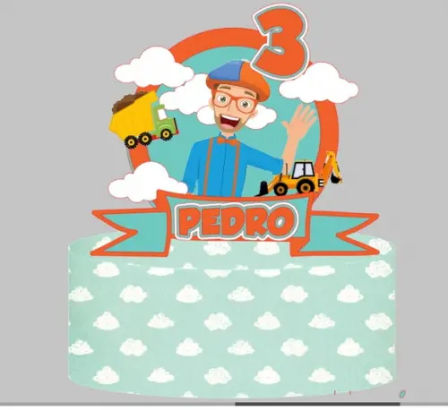 Topo de Bolo Blippi