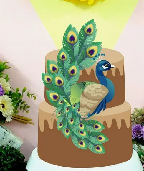 Topo de Bolo Pavão