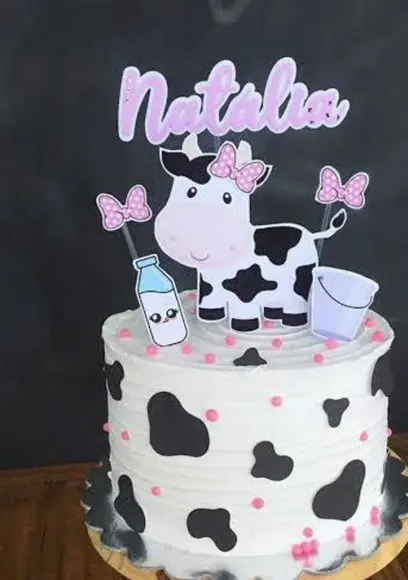 Topo de Bolo Vaquinha Cute