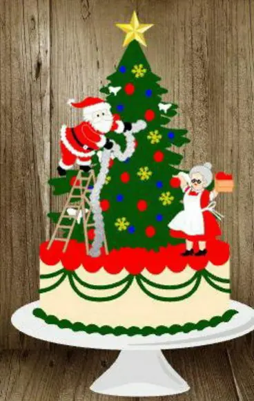 Topo Papai e Mamãe Noel Árvore