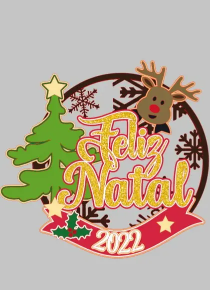 Topo Feliz Natal Guirlanda