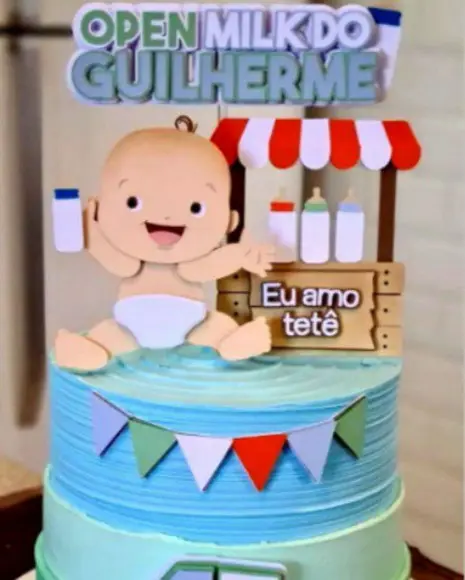 Topo de Bolo Eu Amo Tetê