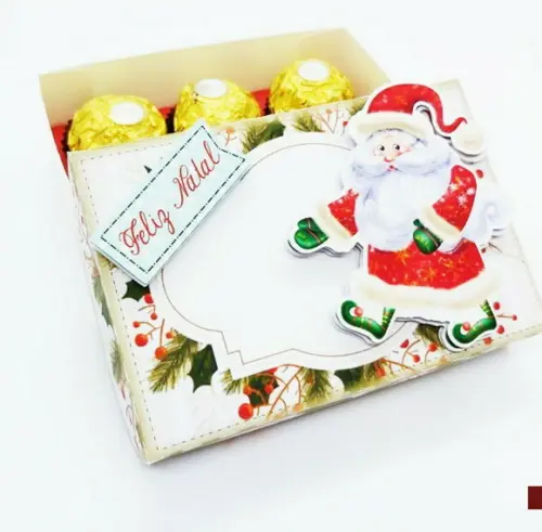 Caixa para 6 Doces Bom Velhinho
