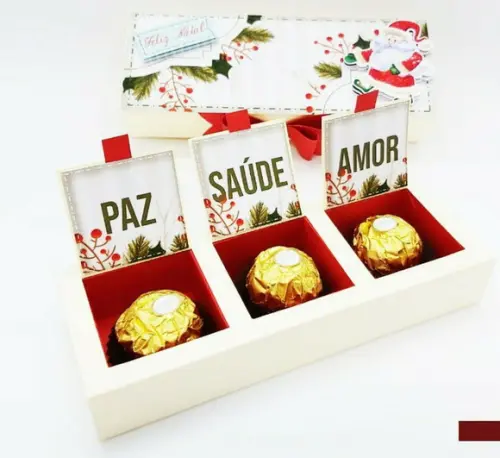 Caixa para 3 Doces Bom Velhinho