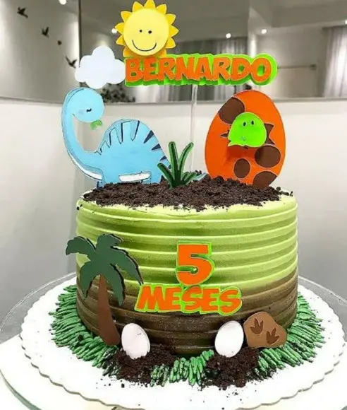 Topo de Bolo Dinossauro Bebê Dino