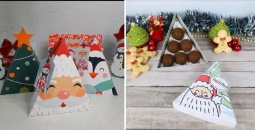 Cx Triangular de Natal 6 Doces